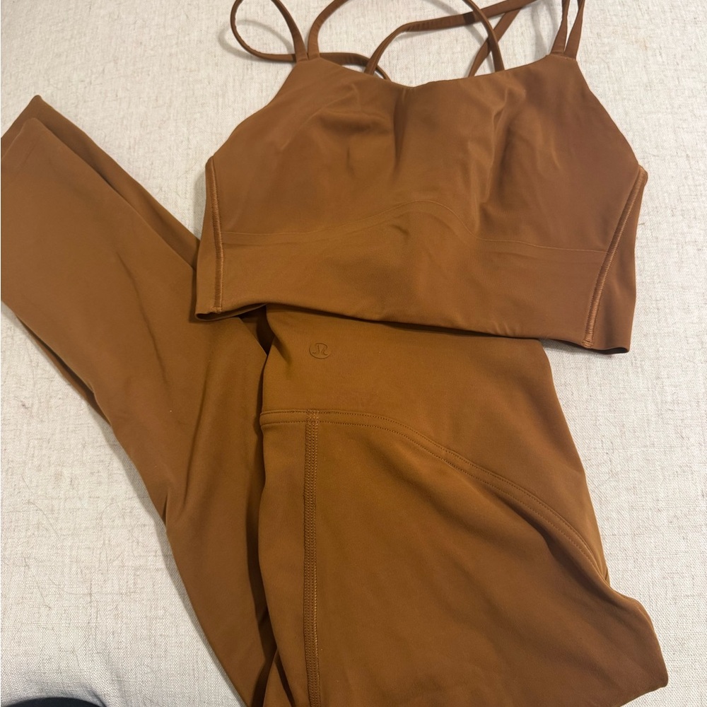 lululemon athletica Women's Brown Workout Set